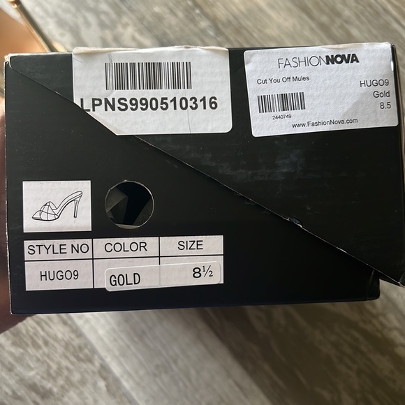 Fashion Nova Heels- Cut You Off Mules- Gold - Picture 10 of 12